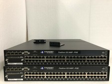 Qty 2 Foundry FGS648P-POE Gigabit POE Switch 48 x GE Ports + 4 x SFP GE Dual AC picture