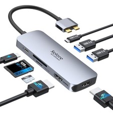 Docking Station for MacBook: 8-in-2 USB-C Hub with Dual HDMI picture