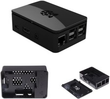 Black Case for Raspberry Pi 3 Model B/B+ ABS Enclosure with Ventilation & Feet picture