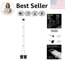 300mm Sleeved PCIe Extension Cable: 12 Pin to Dual 8 Pin for RTX 3000 picture