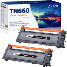 TN660 Toner Cartridge Replacement for Brother TN630(Black,2 Pack)TN-660 630 picture