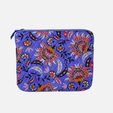VERA BRADLEY Laptop Sleeve Case Factory Style MURAL GARDEN Floral Purple NWT $55 picture