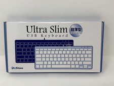 FlyStone Ultra Slim USB Keyboard KB-30FS-68WT White 78-Key LED Indicators New picture