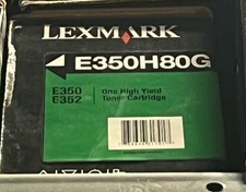 Genuine Lexmark E350H80G High Yield Toner Cartridge, Black, OEM picture