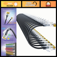24 Pack 5ft Cat6a Ethernet Patch Cables - Slim, Flexible, Pure Copper, 10G, 550M picture