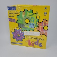 Vintage ClarisWorks Kids For Mac OS Painting Clip Art Movies Software 1997 picture