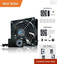 High-Performance 120mm AC Plug Muffin Fan - Adjustable Cooling for Devices picture