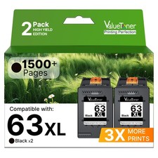 63XL Black Ink Cartridge Compatible 63xl black ink cartridge, (H63XL 2) picture