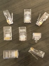 Replacement Modular CAT5e RJ-45 LAN Network Plugs 8 COUNT picture