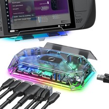 JSAUX RGB Docking Station for Steam Deck (OLED)/ROG Ally/Legion Go, 12-in-1 Hand picture