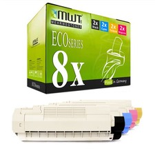 8x MWT Eco Toner for OKI C-5850-N C-5850-DN C-5950-N C-5950-CDTN picture
