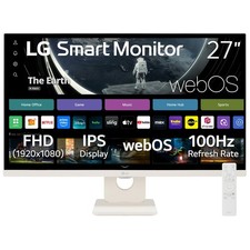 LG MyView 27” Smart Monitor 100Hz IPS HDR webOS ThinQ AI - White (27U55WSA)™ picture