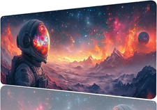 Astronaut Mouse Pad Large Space Galaxy Planet Colorful Mousepad XL Large Gami... picture