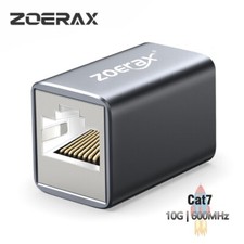 ZoeRax 10-Pack RJ45 Shielded Coupler Extender Female to Female for CAT5/6/7/8 picture