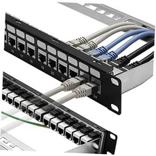 Rapink Patch Panel 24 Port Cat6A with Inline Keystone 10G Support, 24Port picture