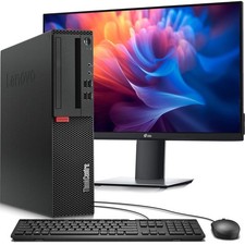 Lenovo SFF Desktop PC i5-8500 64GB 2TB SSD Built-in WiFi New 24in LED Windows 11 picture