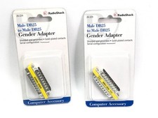 2 pcs RadioShack Male DB25 to Male DB25 Gender Adapter 26-229 picture