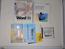 Microsoft Word 98 APPLE MAC COMPLETE Software Vintage with Box picture
