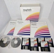 MapInfo For Windows Desktop Mapping Software 3.0 1994 Cd-rom & 3.5