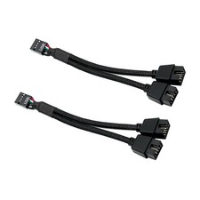 2PCS Motherboard USB Header Splitter 9Pin USB 2.0 to Dual 9Pin Extension Cable M picture