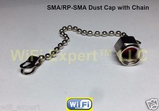 1 x Dust cap with chain for SMA female or RP-SMA RF connector ships from USA picture