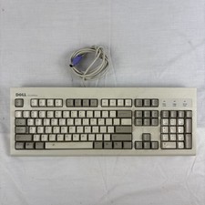 Dell QuietKeys SK-8000 Computer Keyboard PS/2 Wired White Vintage Untested picture