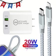 For iPhone 14 13 12 11 20W Fast Charger Block USB Type C Wall Power Adapter Cord picture