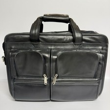 Wilsons Leather Pelle Studio Laptop Briefcase Black Soft Without Shoulder Strap picture