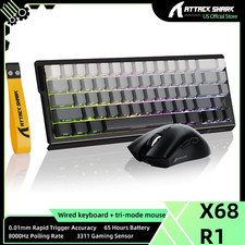 Attack Shark X68 HE 8KHz Magnetic Switch Gaming Keyboard & R1 Gaming Mouse Combo picture
