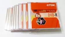 TDK DVD-R 8x Lot of 10 New Sealed + Fuji CD-R  picture