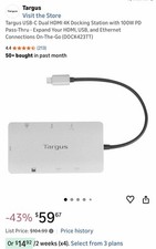 Targus USB-C Dual HDMI 4K Dock with 100W PD Pass-Thru - HDMI, USB, Ethernet picture