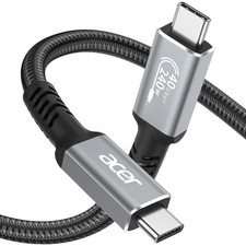 Acer USB4 Cable 40Gbps, 8K@60Hz Thunderbolt 4/3 (3.3FT, 240W) 3.3FT picture