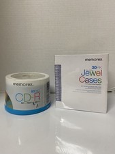 Memorex CD-R 50Pk 52x 700MB 80min Recordable CD's & 30Pk Clear Jewel Case Bundle picture