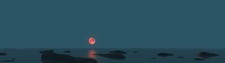 Landscape sunset lake sea nature moon night Custom Gaming Mat Desk picture