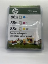🔵🟣🟡HP 88 XL Cyan, Magenta, Yellow Jaune Genuine SEALED picture