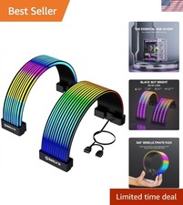 Black ARGB Sleeves for GPU/ATX Cables, 8Pin/12VHPWR & 24Pin picture
