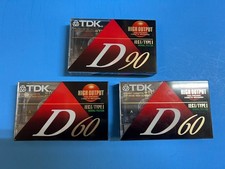 TDK D60 High Output Cassette Tapes New / Lot of 3 picture