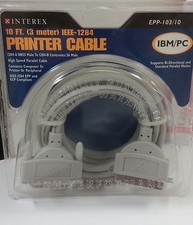 Intrex Parallel Printer Cable 10ft IEEE-1284 picture
