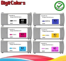A Set 6 Colors 83 ink cartridge For HP DesignJet 5000 5500 picture