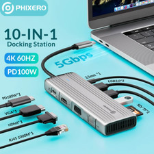5/6/8/9/10 in 1 Hub Laptop Dock Station Type C HDMI 4K PD 100W USB 3.0 Adapter picture