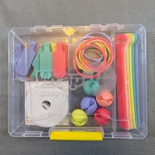 Wrap-It Storage Cord Management Kit Rainbow Cable Ties & Organizer Case NEW 400 picture