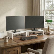 Furinno CLASSIC Monitor Stand Riser Set of 2, 15.7