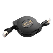 Cat7 Retractable Ethernet Cable 4.9Ft RJ45 Flat Network High Speed LAN 1.5M picture