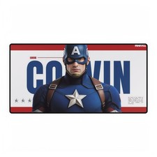 Captain America Bold Typography And Portrait Mouse Pad Desk Mats Marvel Comics picture