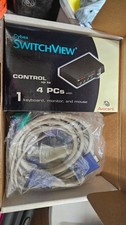Avocent SwitchView 4-Port KVM Switch W Cables Bundle - New Old Stock - Vintage picture