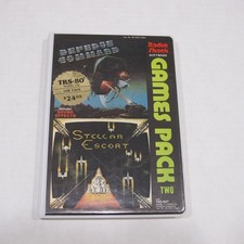 Defense Command & Stellar Escort TRS-80 Game Pack Model I or III 16K Tape Tandy picture
