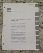 Vintage IBM 1410/7010 Operating System/System Generation 1410-PR-155 Dated 1967 picture