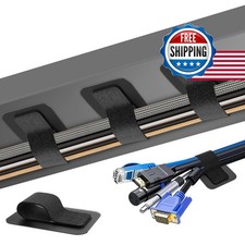 Fansto Under Desk Cable Organizer 30 Pair BXD-30SET-Black picture