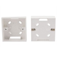 2pcs Surface Mount Pattress Back Box White 86mm x 86mm x34mm picture
