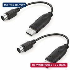 2 Pcs PS/2 to USB Adapter PS/2 Converter Adapter Cable Keyboard Mouse Converters picture